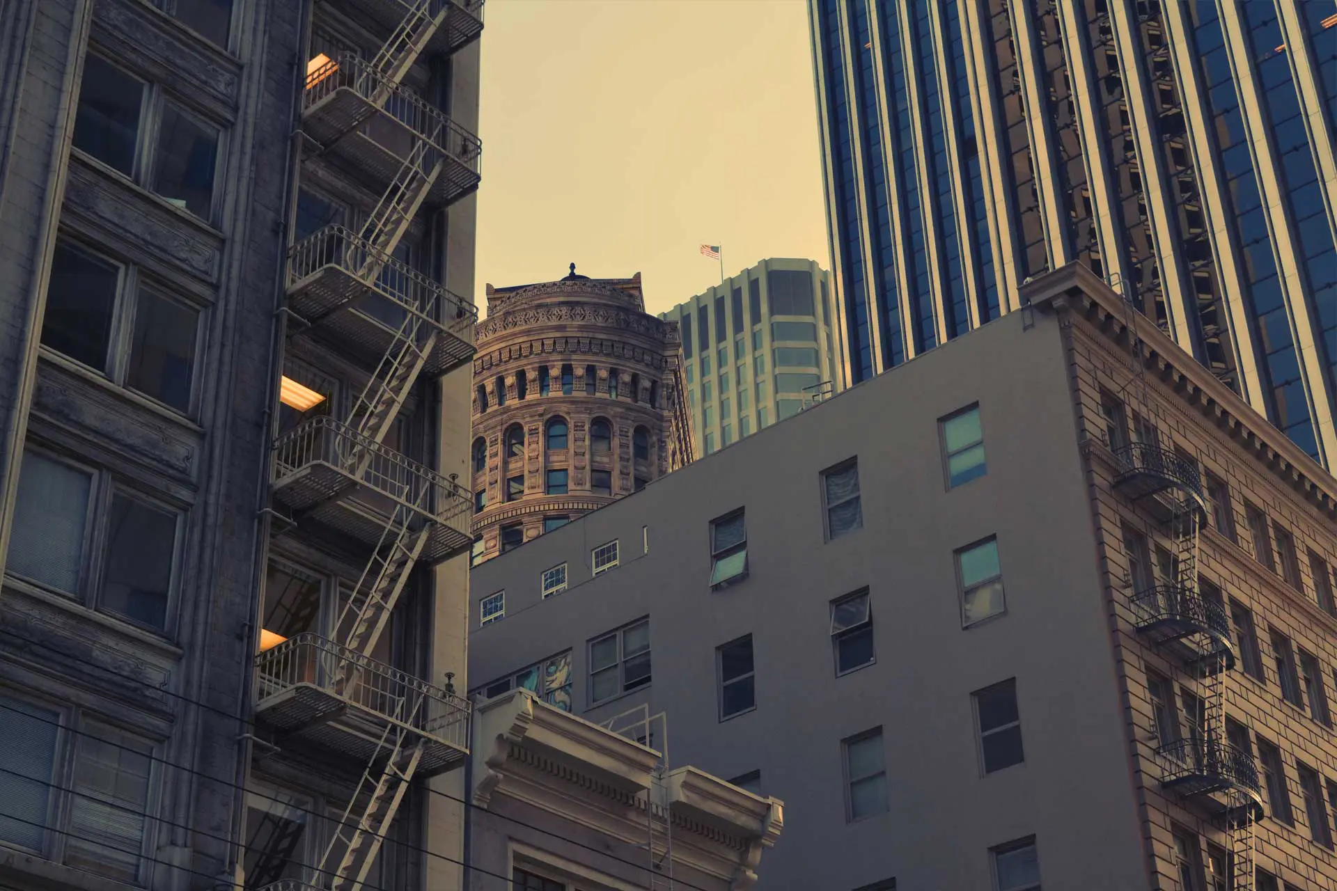 urban building architecture fire escapes